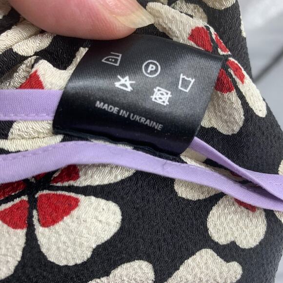 Marianna Senchina Sz S Avant Garde One Shoulder Floral Ruffle Dress Bling Strap - Picture 10 of 12